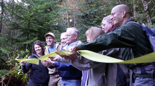 The opening of the new Mailbox Peak trail on National Public Lands Day. Photo by Big Barefoot B. 