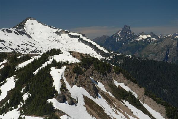 Looking towards Canada from Hannegan Peak