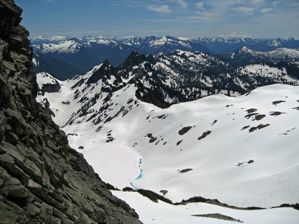 Foggy Lake/Gothic Basin from Del Campo
