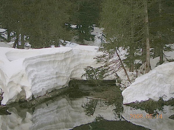 6 Feet of Snow Still at Heather Lake !