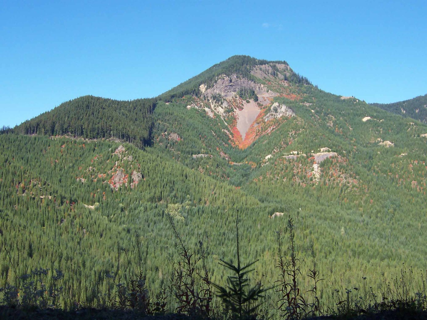 Colquhoun Peak as seen from the east on road 70