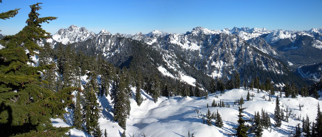Cascades looking over the upper ridge