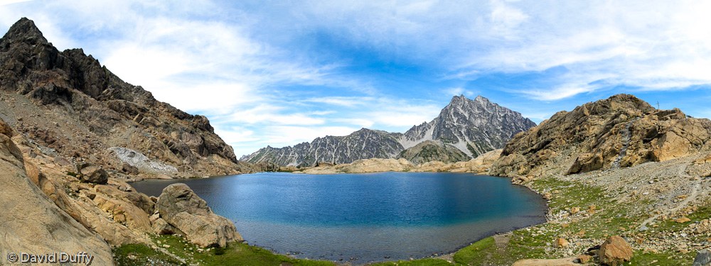 Lake Engalls Pano with Engalls Peak and Mt. Stuart, 5 images © David Duffy