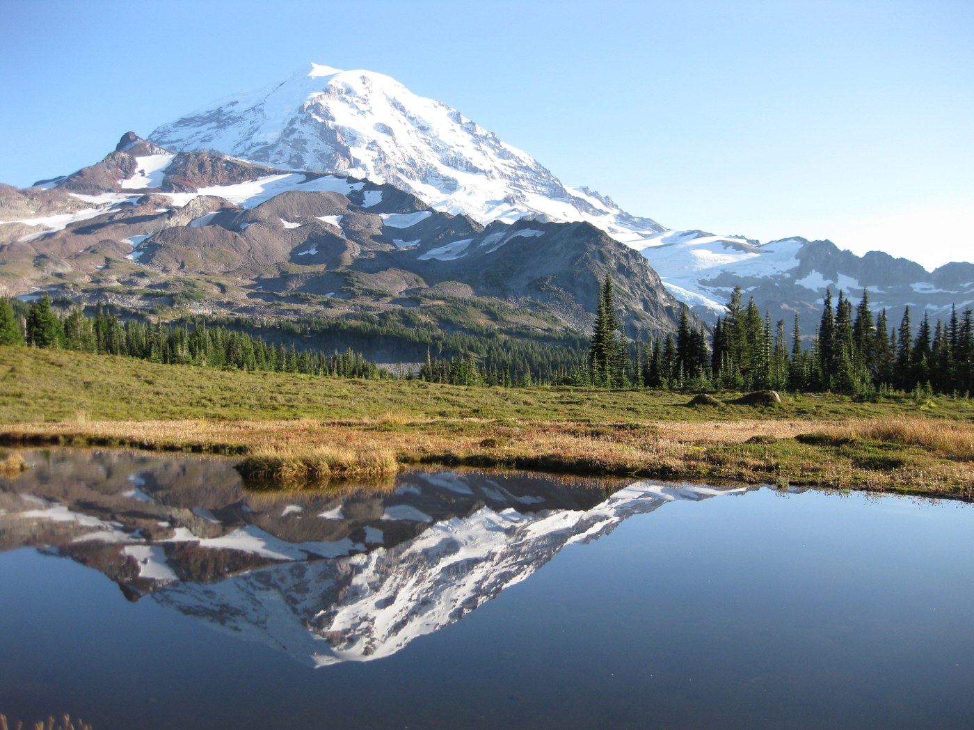Rainier reflection in Spray Park