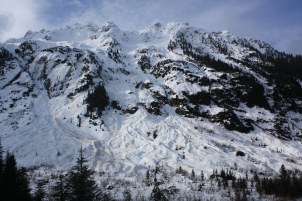 Morning sun on the side of the valley