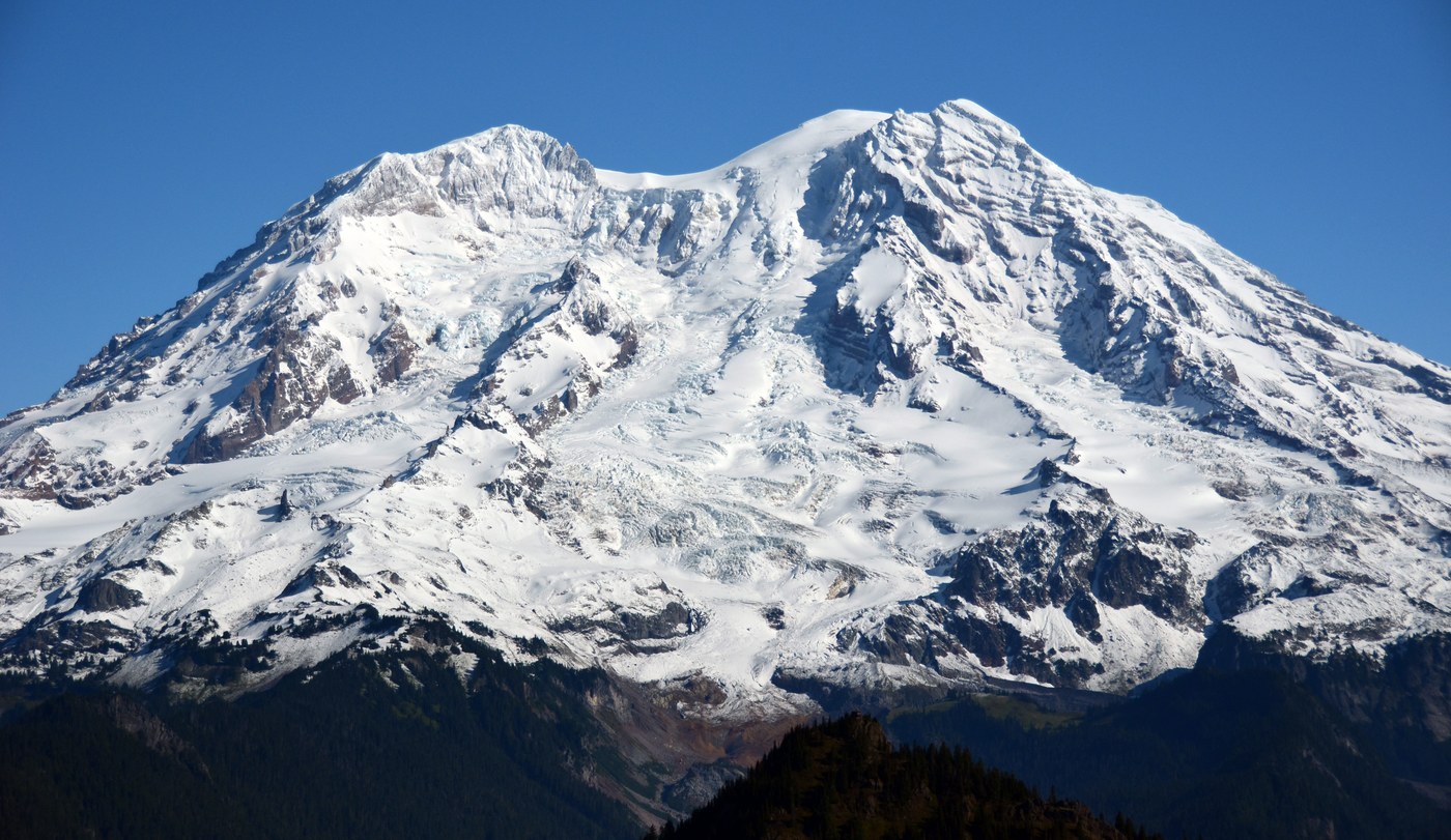 The west face of Mt. Rainier.