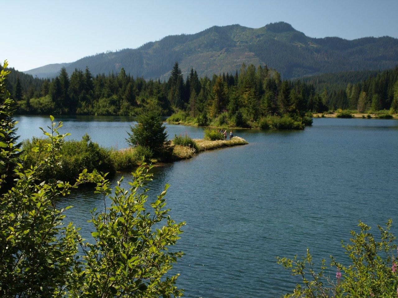 You can hike out to this peninsula. Photo by Jon Stier.