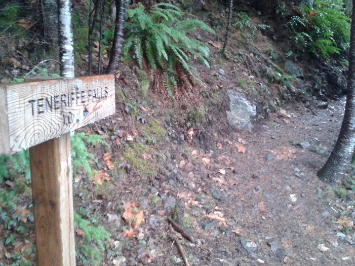 the only sign of help on the trail