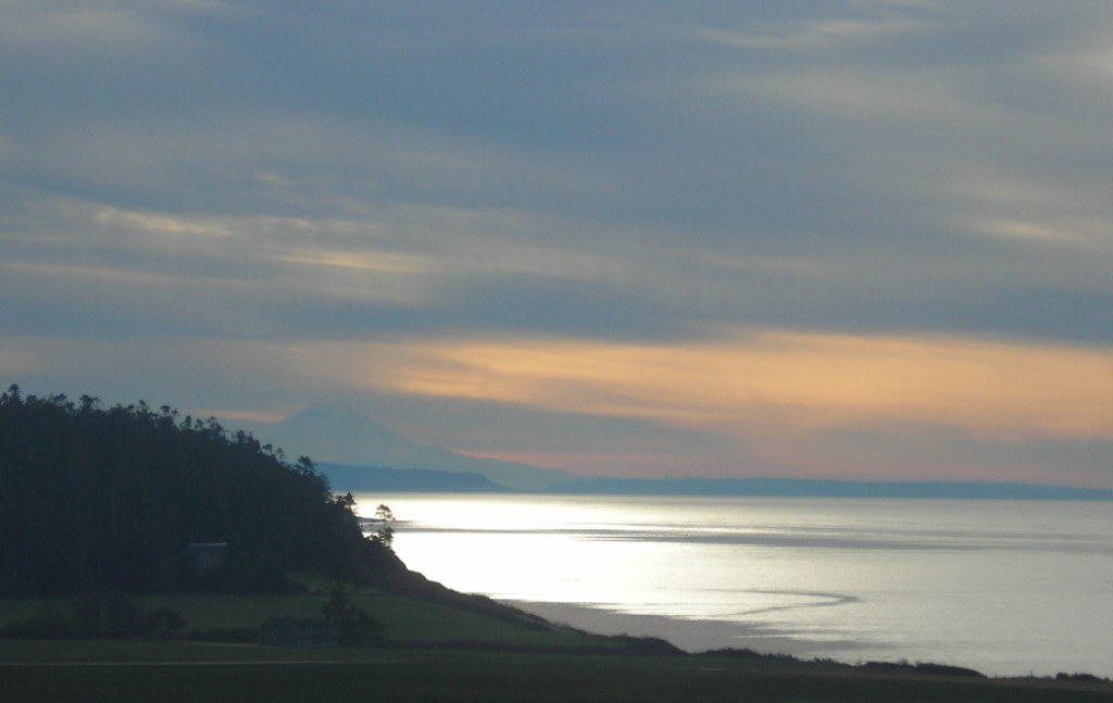 Mt. Rainier and beach