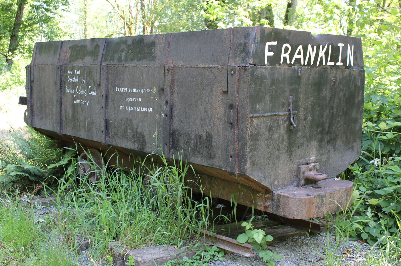 Coal car donated by Palmer Coking Co