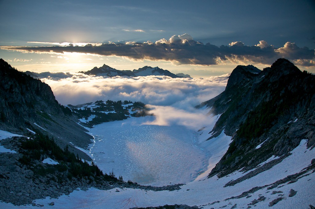 Hidden Lake at sunrise