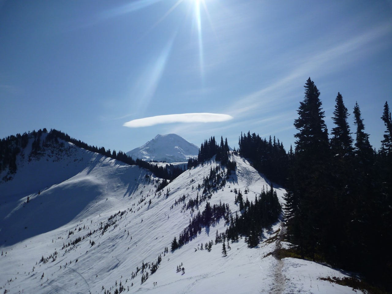 Mount Baker from the beginning of the ridge walk