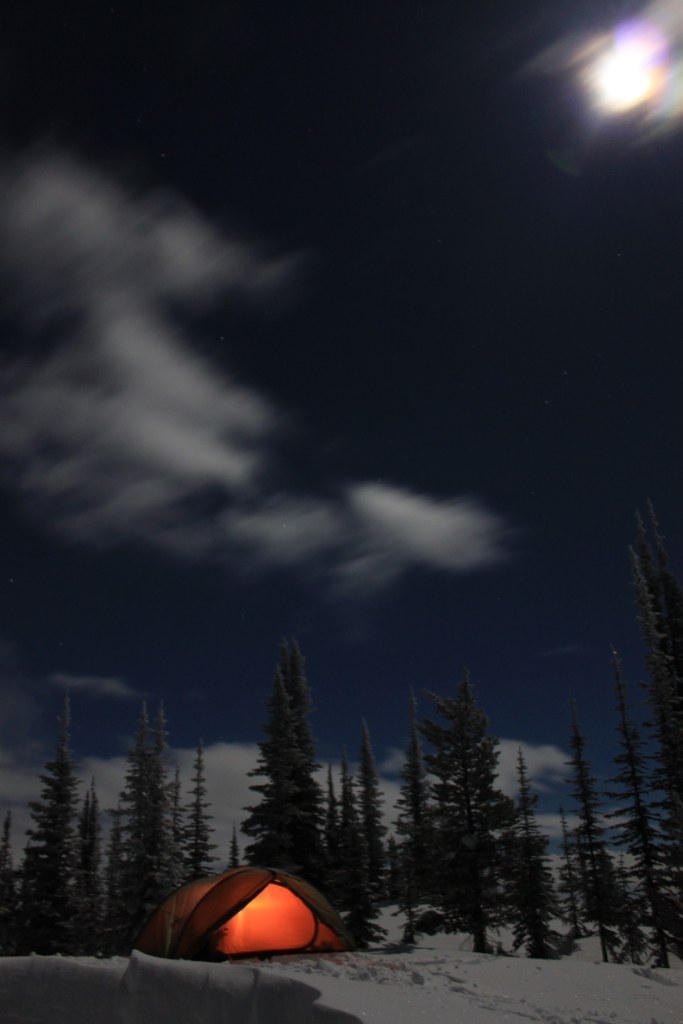 Four-season tent recommended!