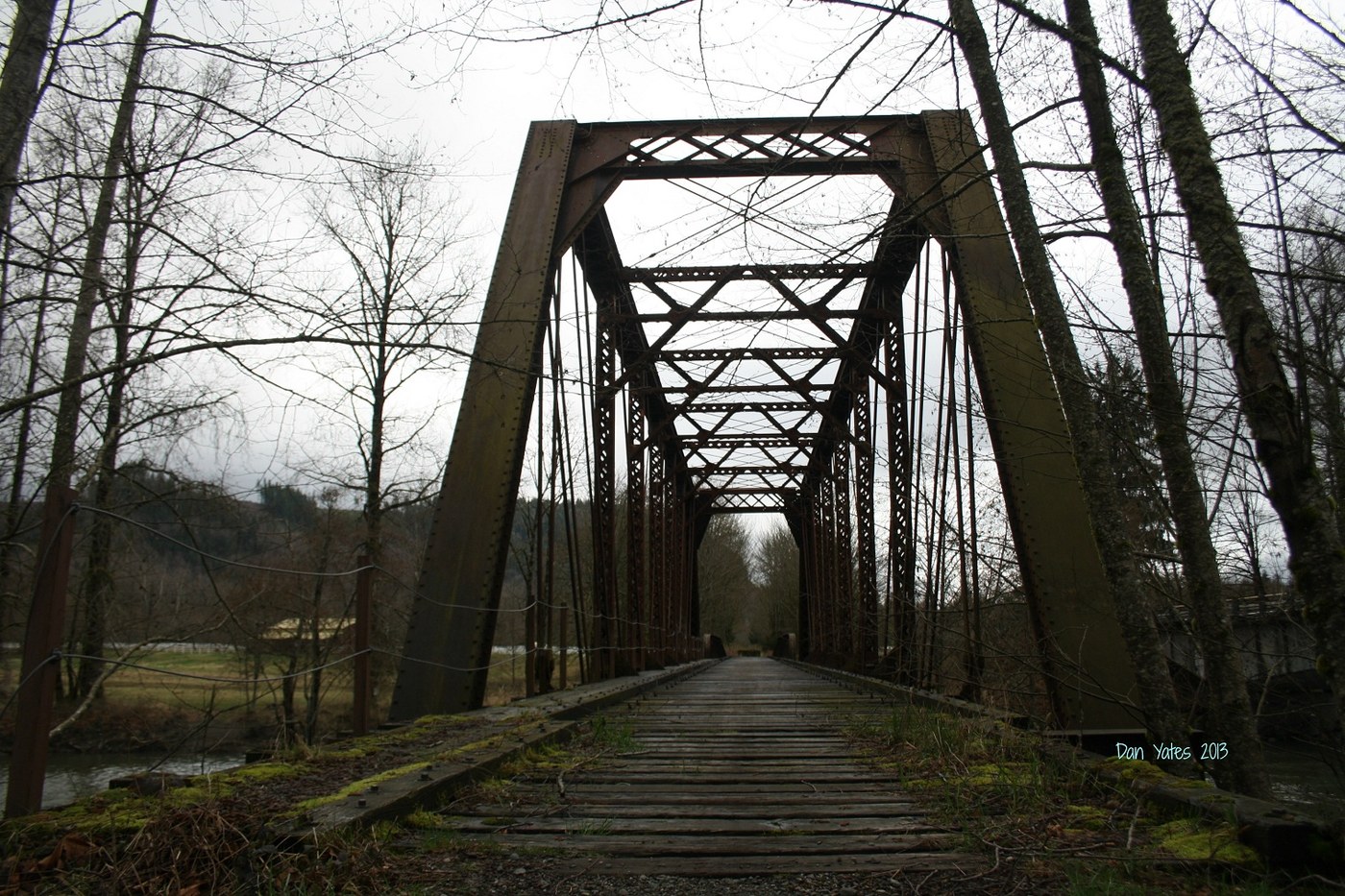 Old rail bridge over the North Fork Stillaguamish near Oso.
