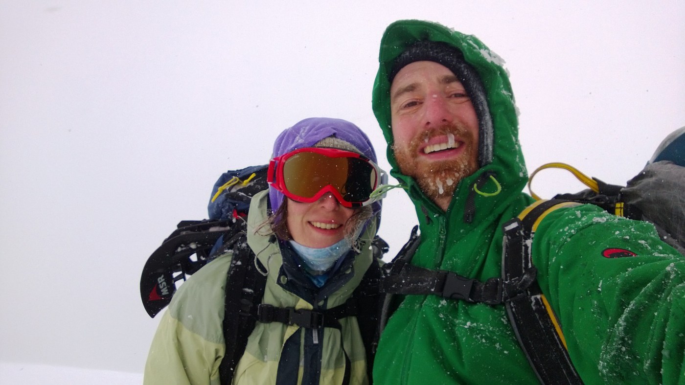 me and my husband, him complete with beard-cicles