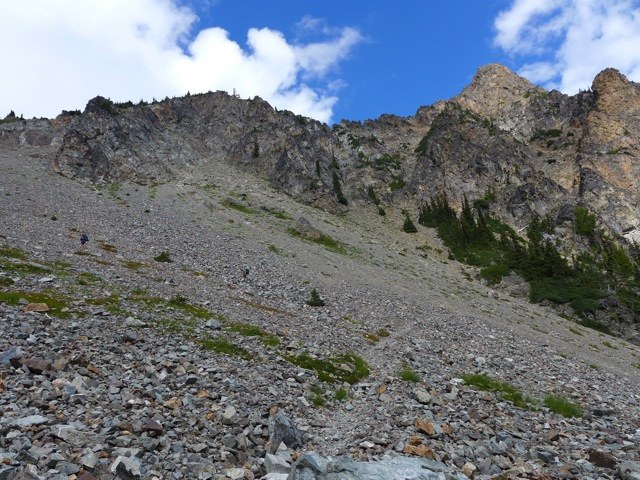the tame section of the rocky traverse