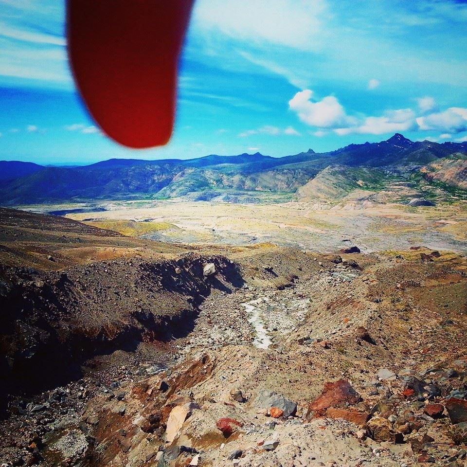 My finger is pointing to the Observatory we walked from and now have to head back to....