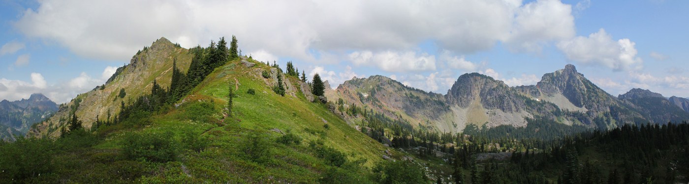 Alta on left, Hibox on right. Taken from lower part of Alta Mtn Tr