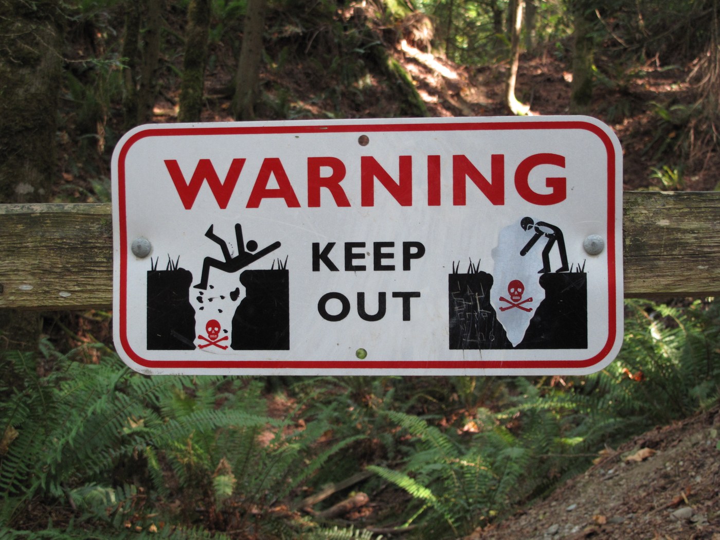 don't fall in any of the old mine shafts