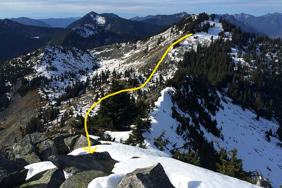 Look back at west summit