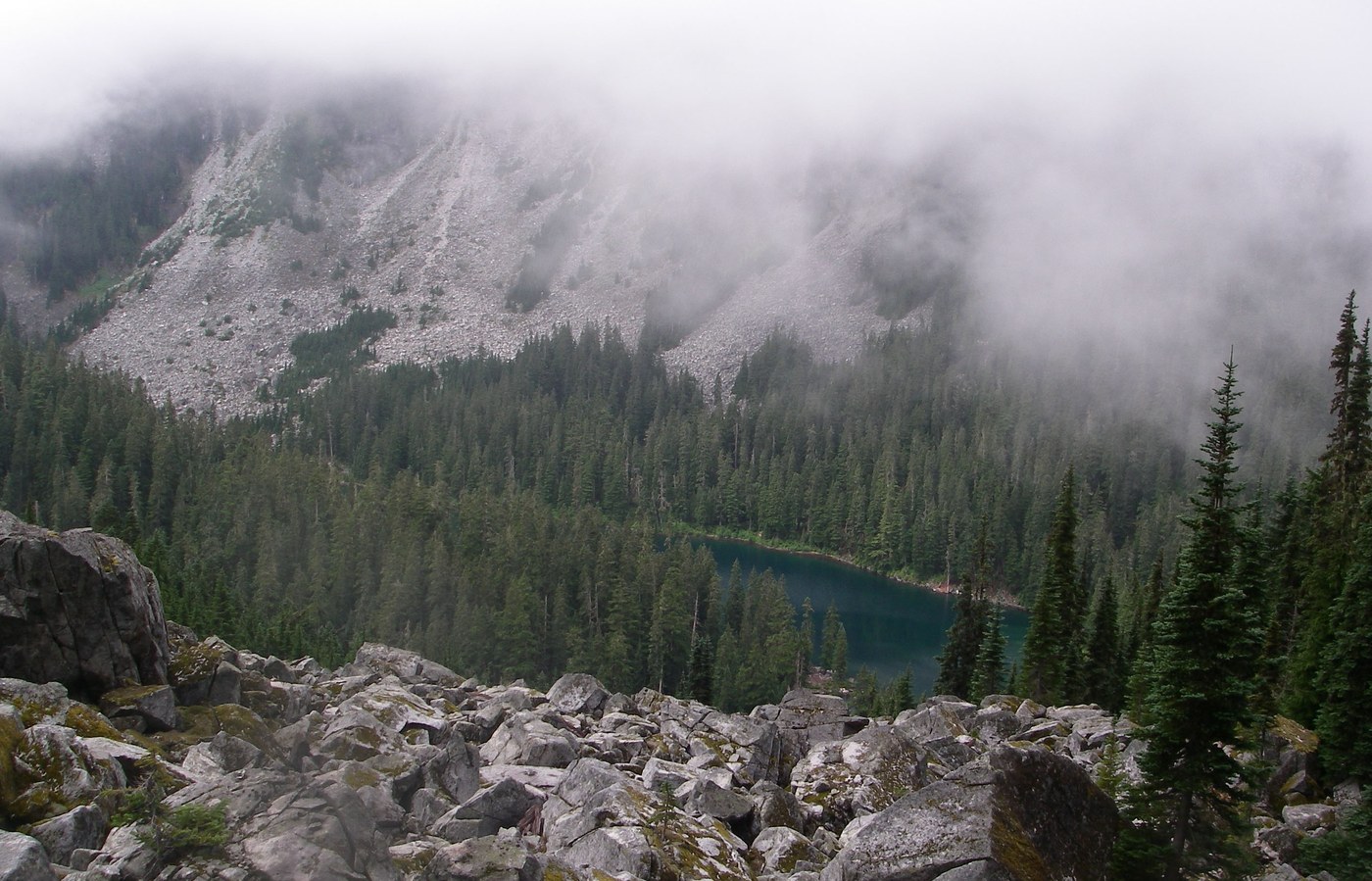 Surprise Lake from the PCT above it