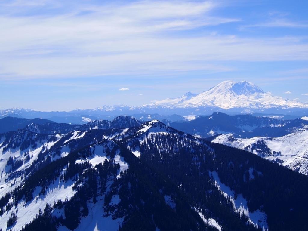 Rainier and friends in the southern distance.