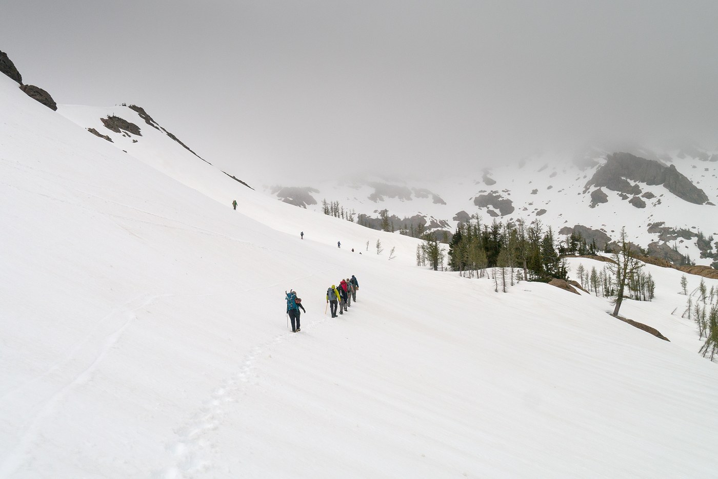 Headlight basin on our ascent