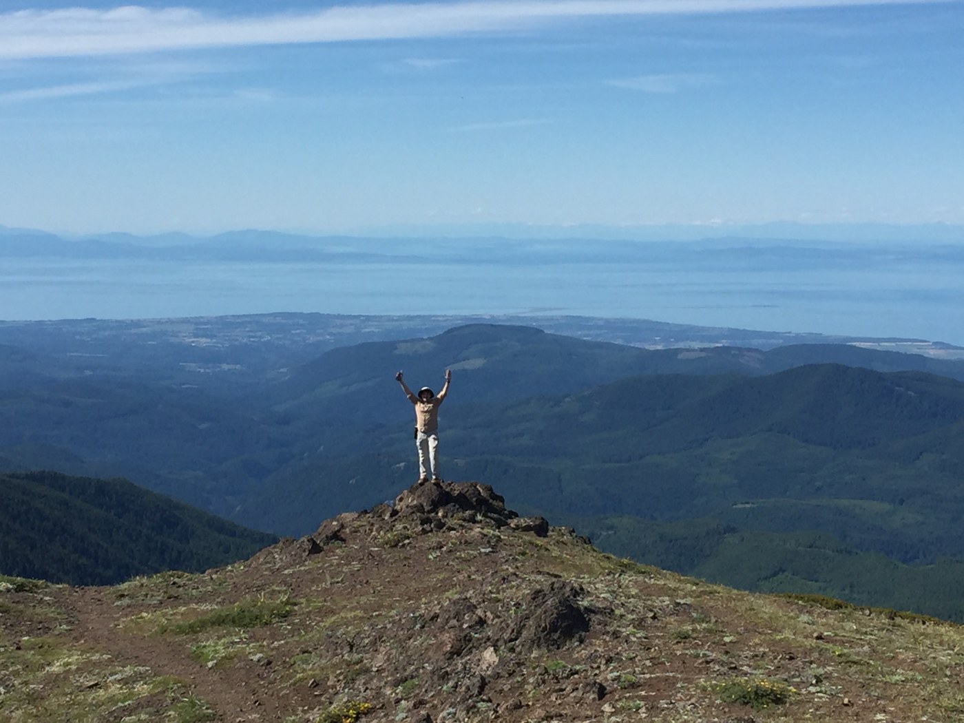 View from the top, town of Sequim in the background