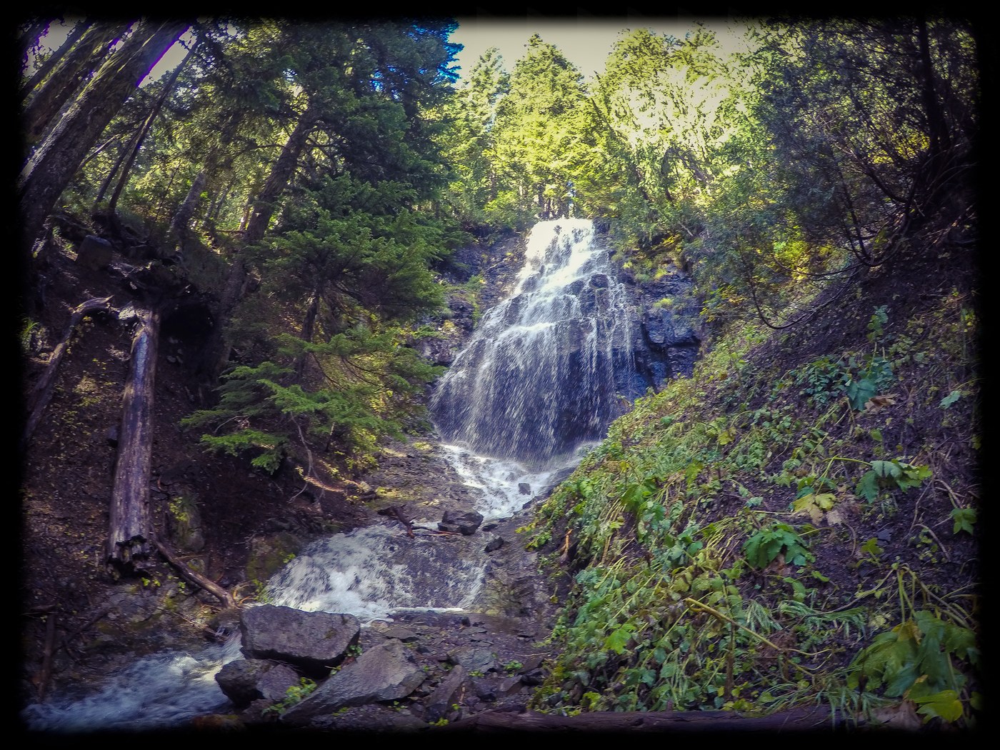 The waterfall is barely a side trip. It's just off the trail and worth the visit!
