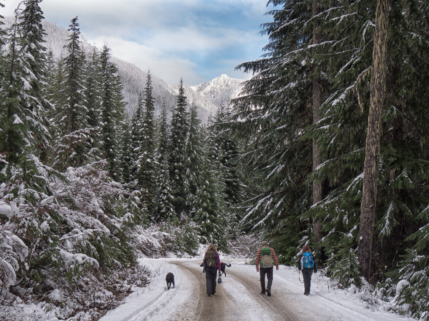 Enjoying a nice walk in the mountains despite the motorized traffic.