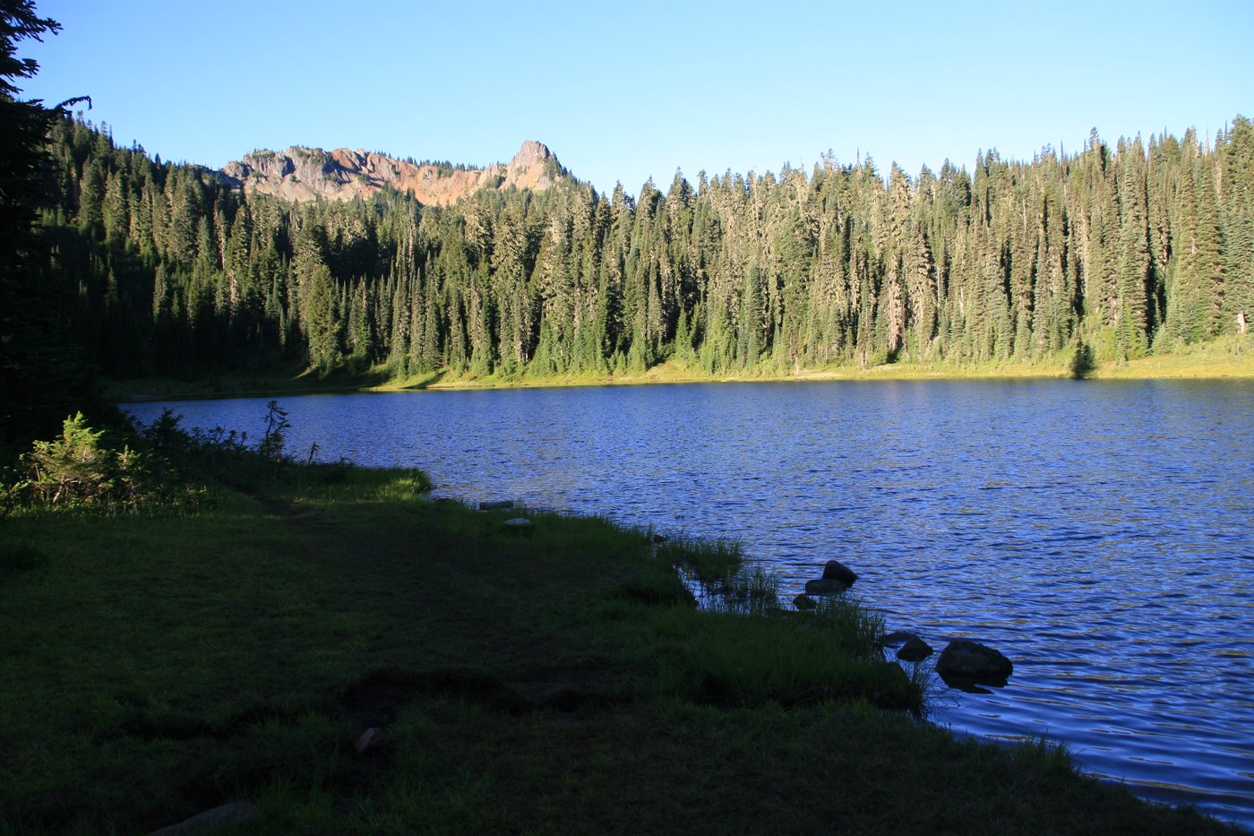 The smaller of the two Dewey Lakes