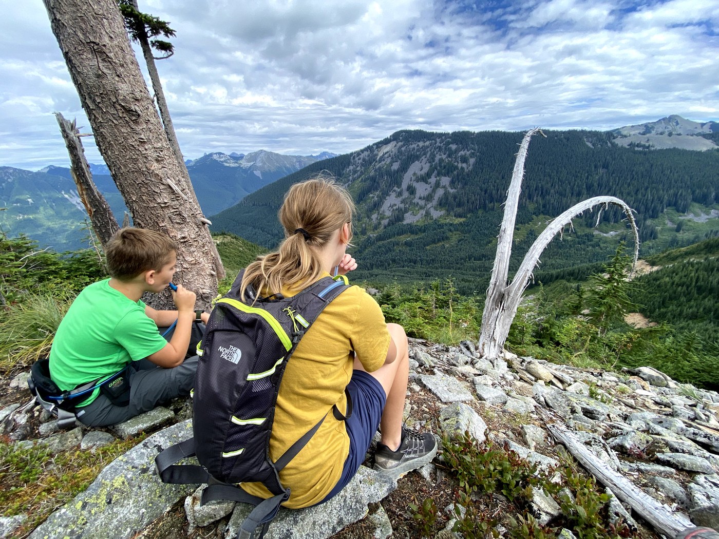 Halfway up the last 200 feet "scramble"