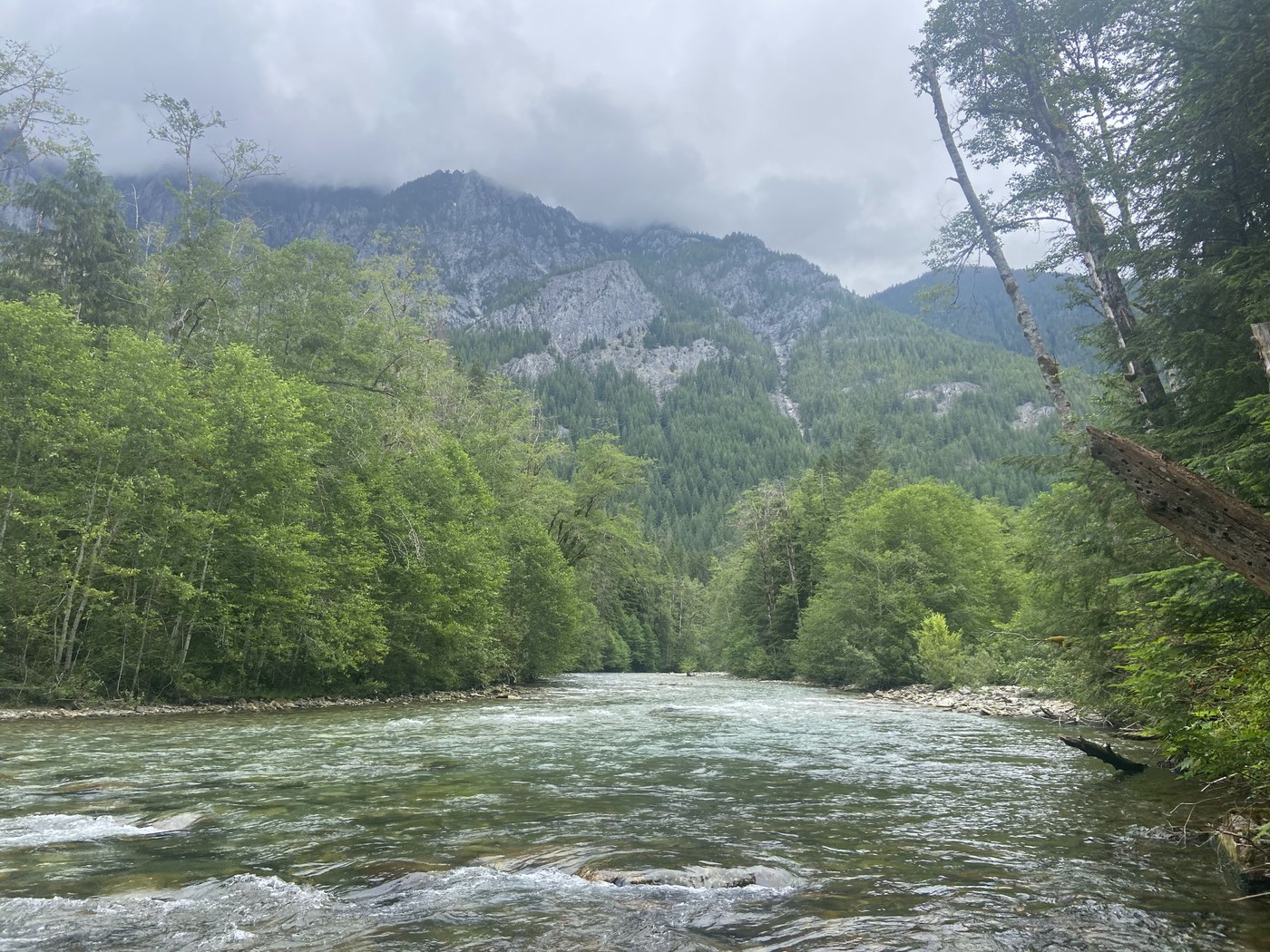 Lunch spot was the gravel bar on the right