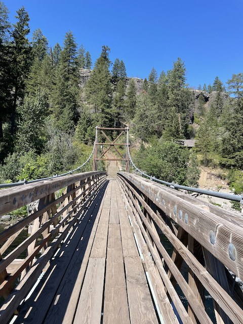 Swinging Bridge at Start of Trail