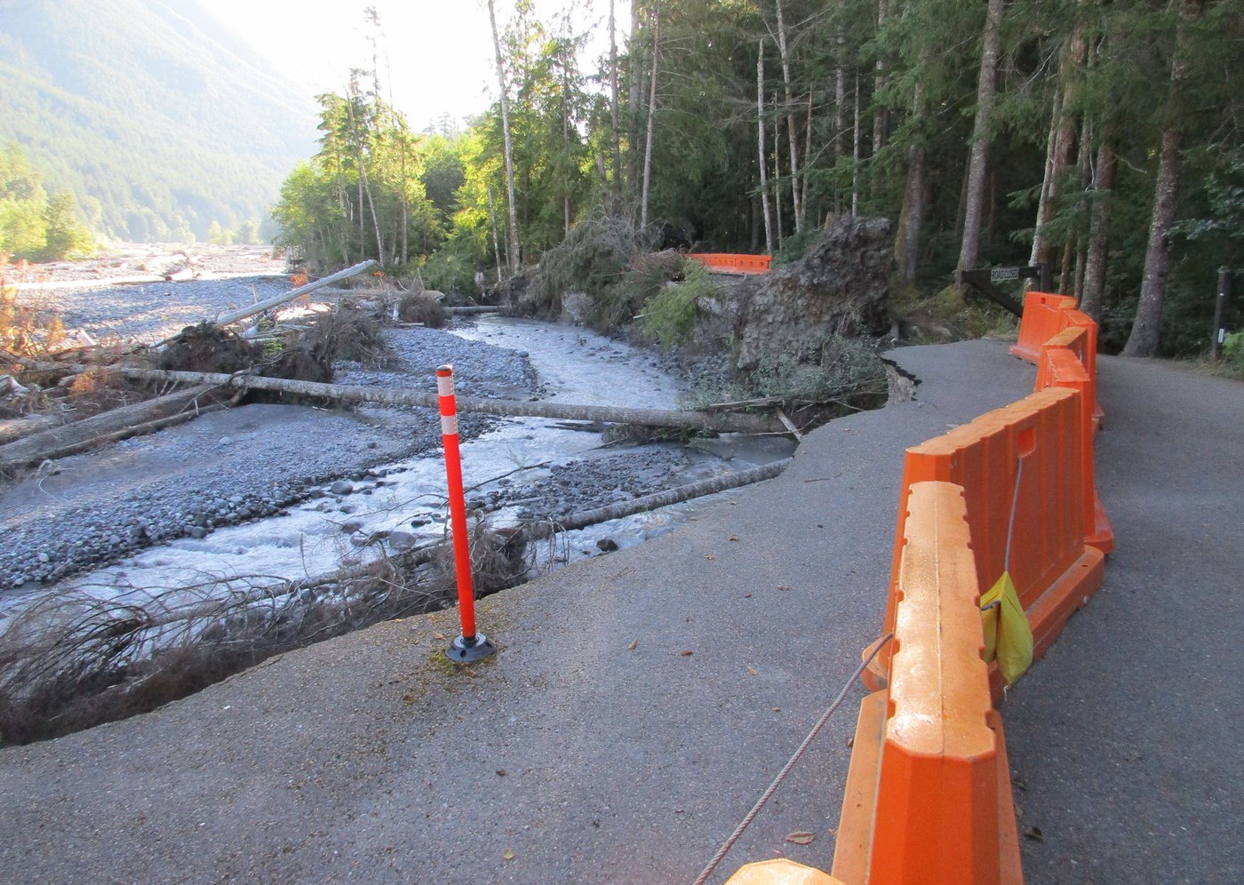 The Carbon River entrance washout