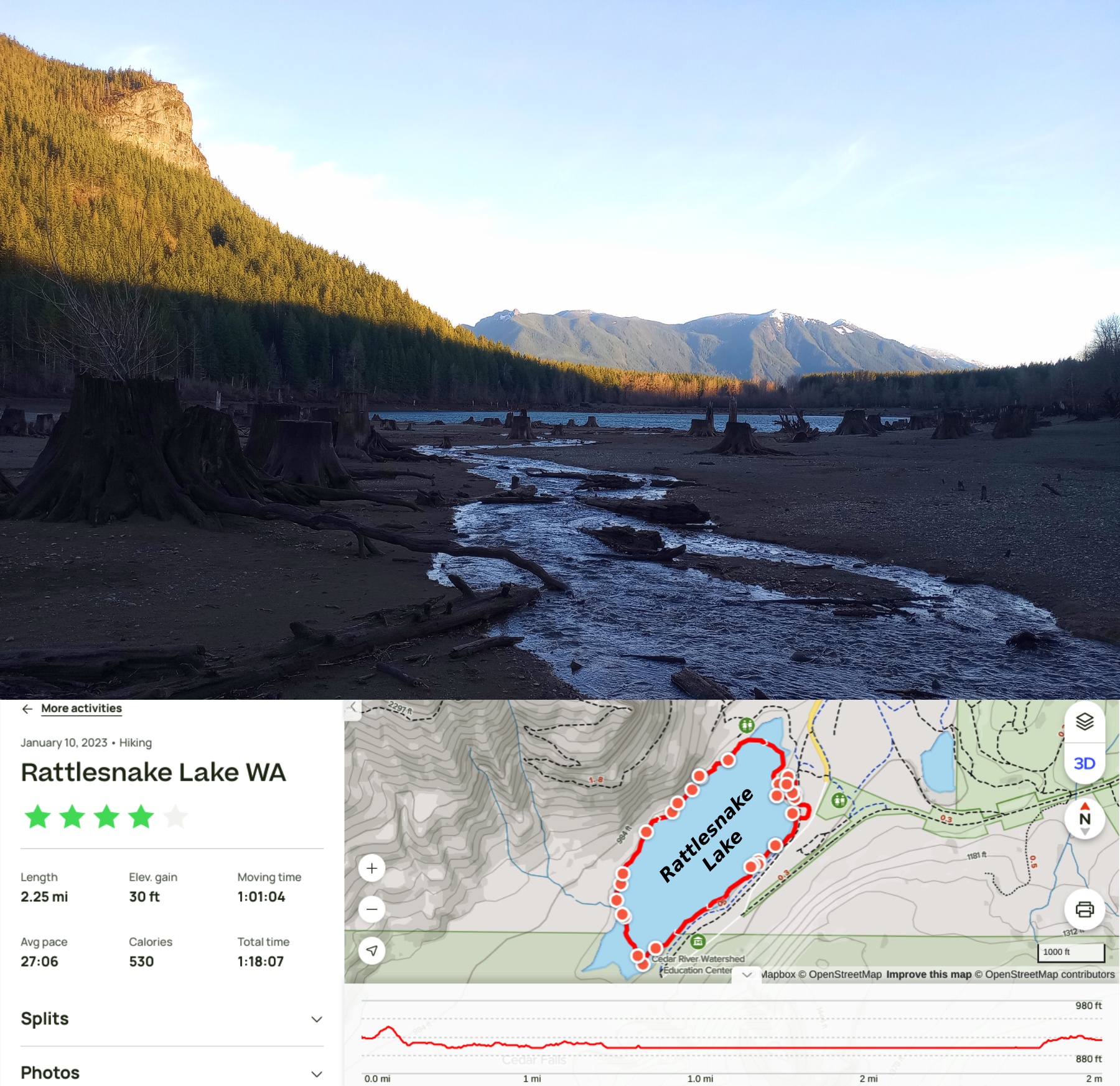 Palouse to Cascades Trail Rattlesnake Lake — Washington Trails