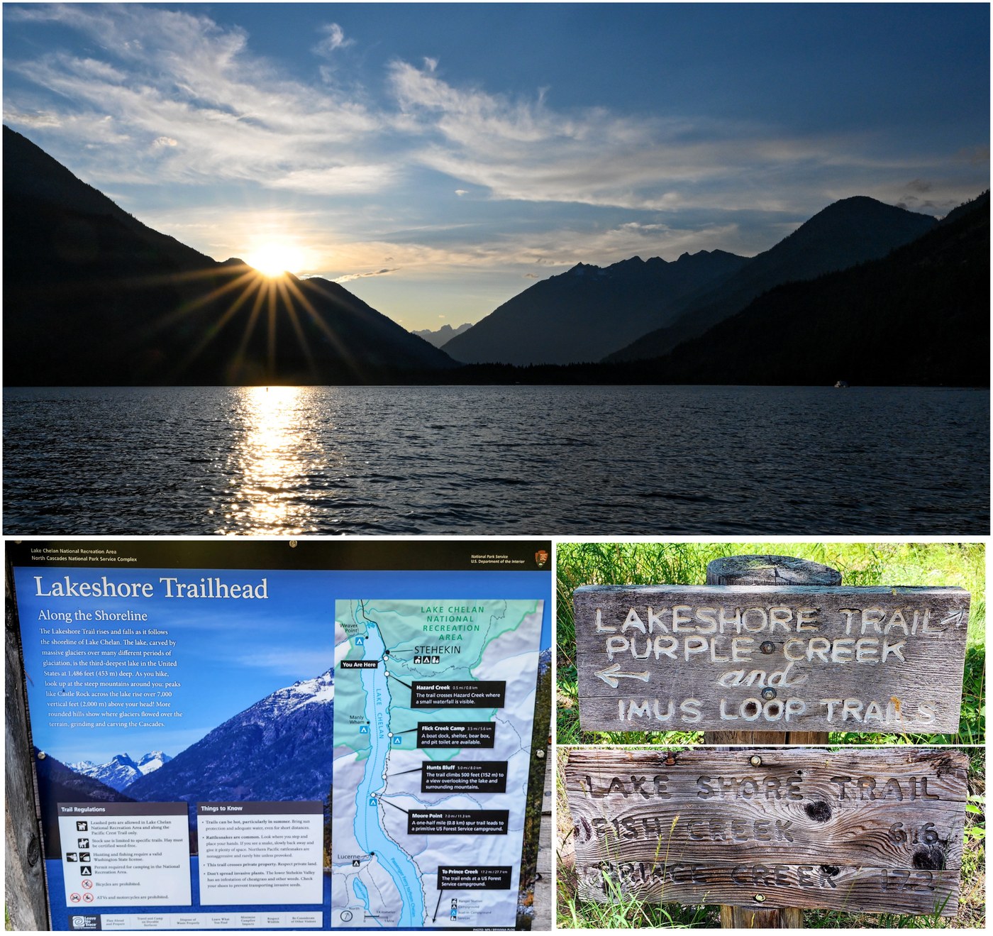 Sunset last night from Stehekin after previous day's storms cleared