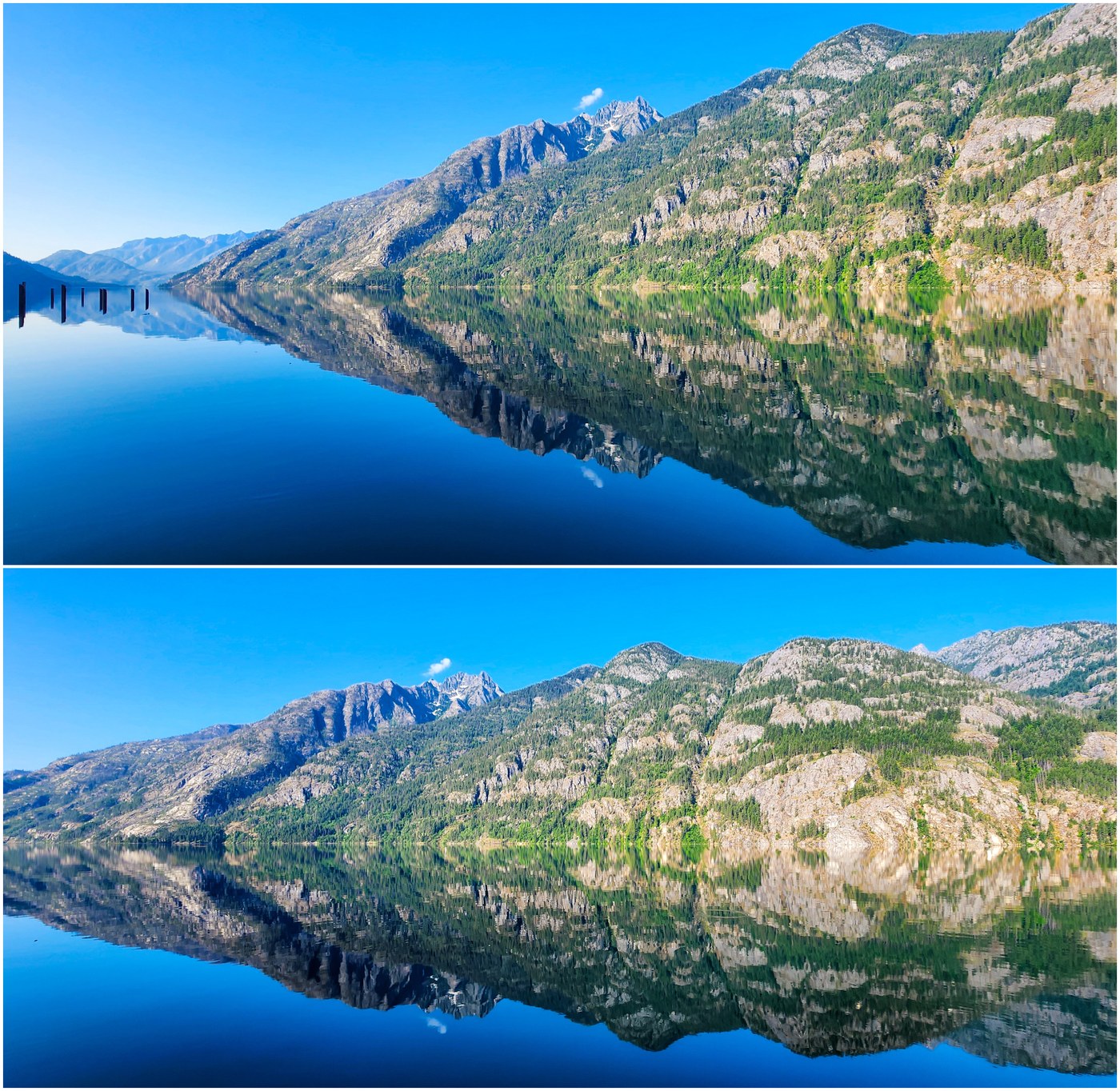 Calm glassy early morning in Stehekin; kayak or hike?!