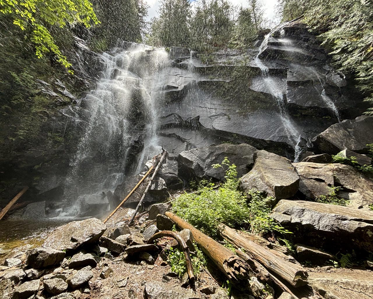 Second lower falls just before the climb to Lake Serene