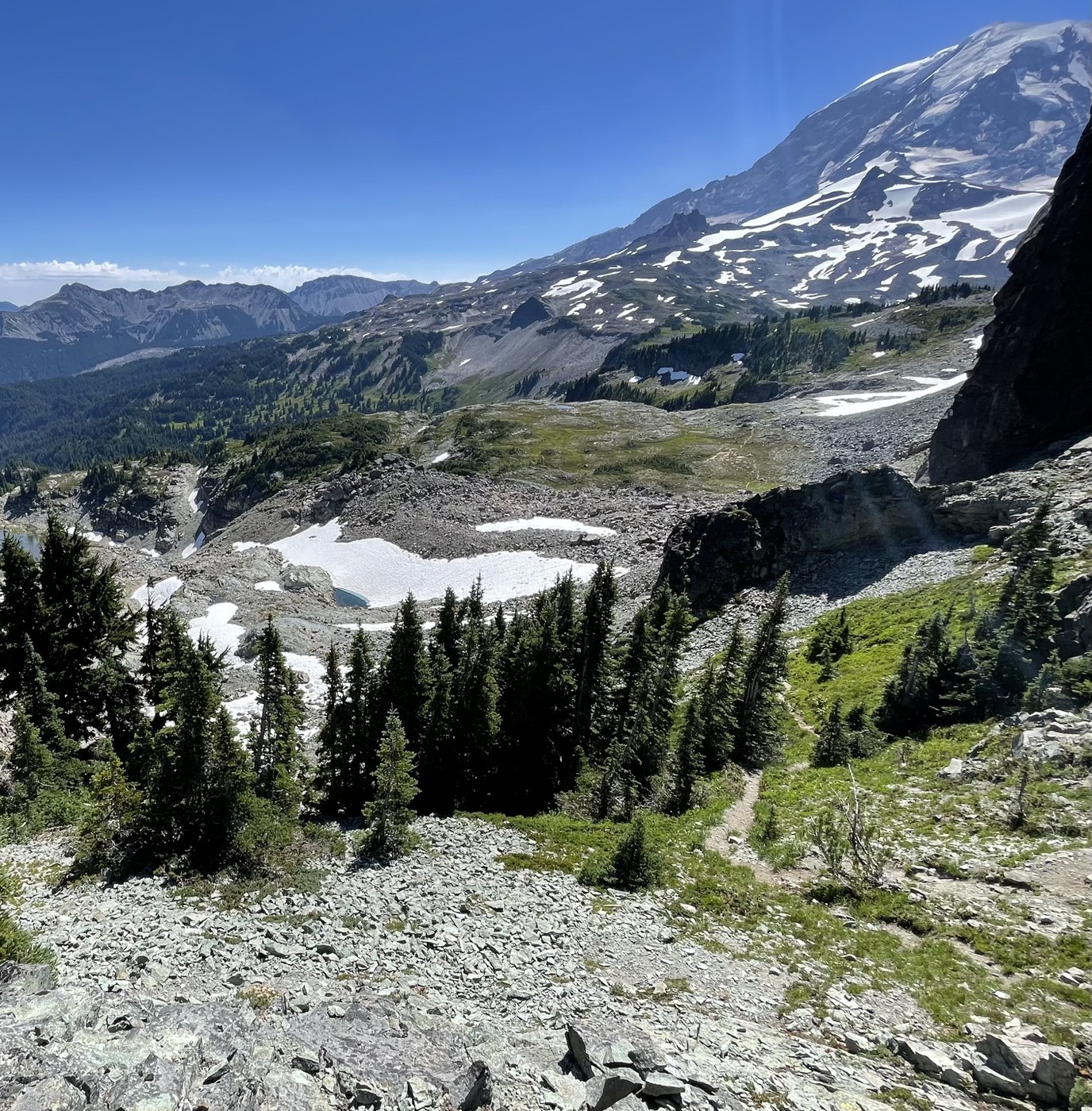 Looking down from Knapsack