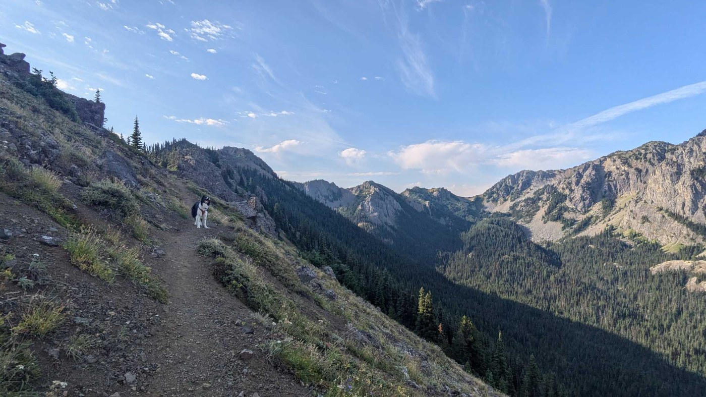 Just below the pass