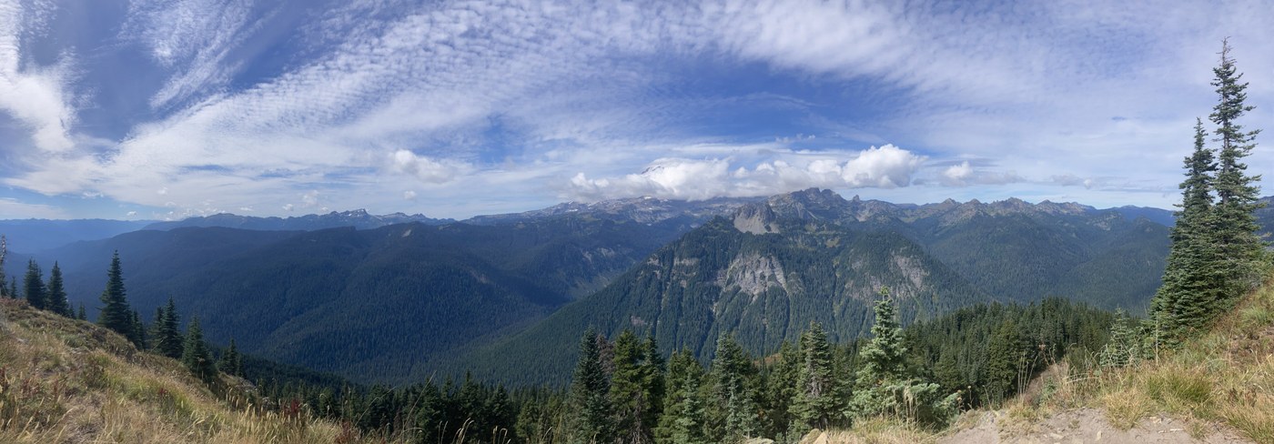 Summit was swathed in cloud.