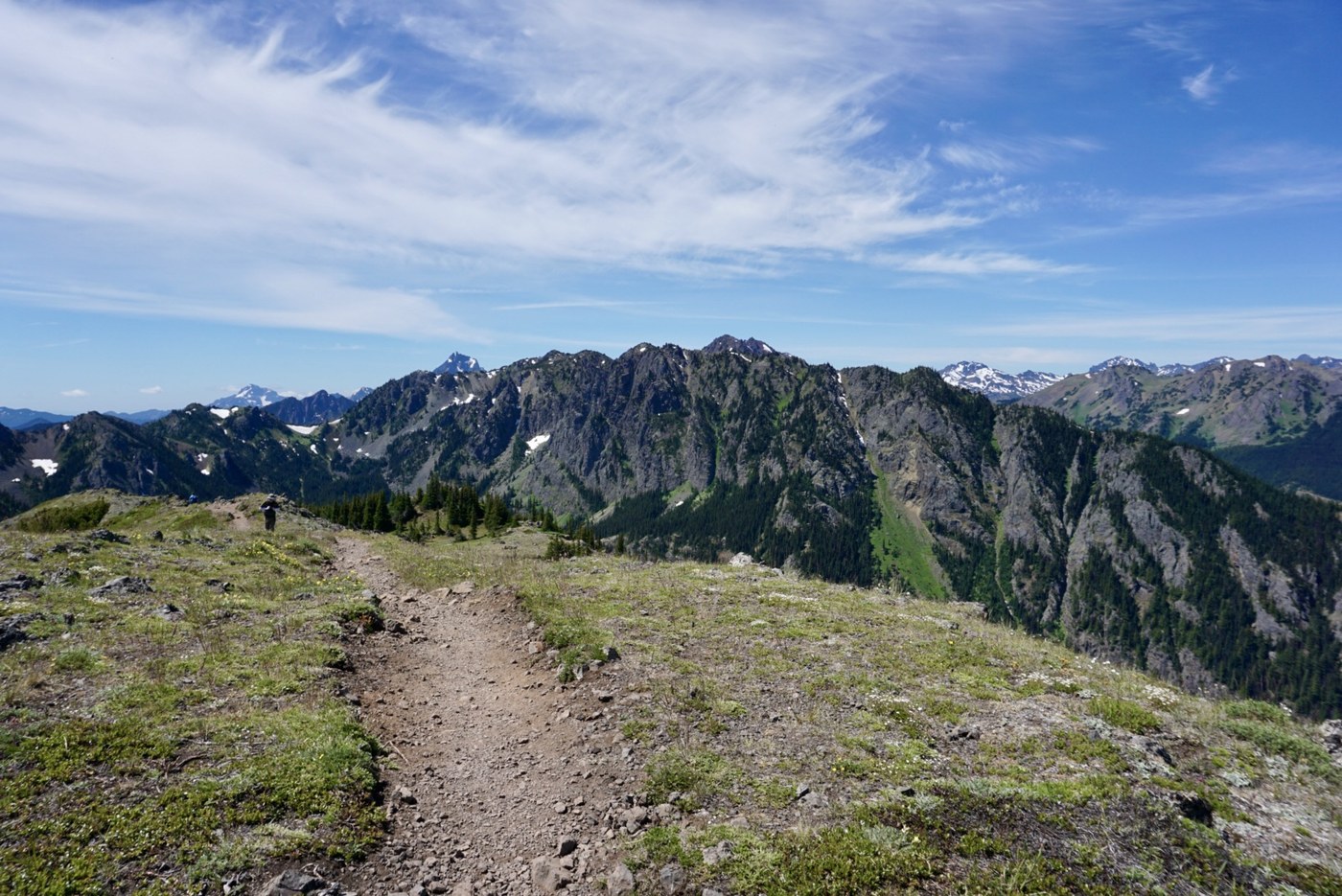 Ridgeline leading to the top