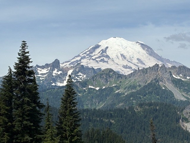 Mt. Rainier as viewed from the trail.