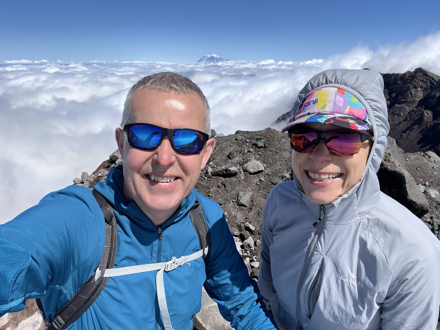 Above the clouds on the top