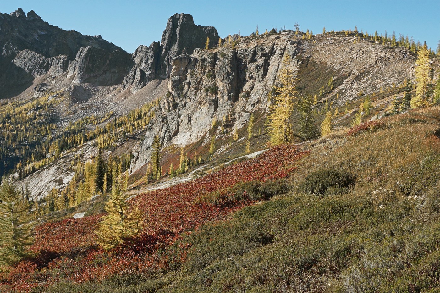 from just north of Cutthroat Pass on PCT to Granite Pass